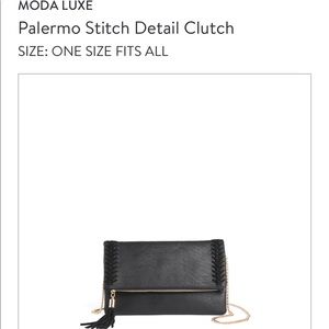 Moda Luxe Black Clutch